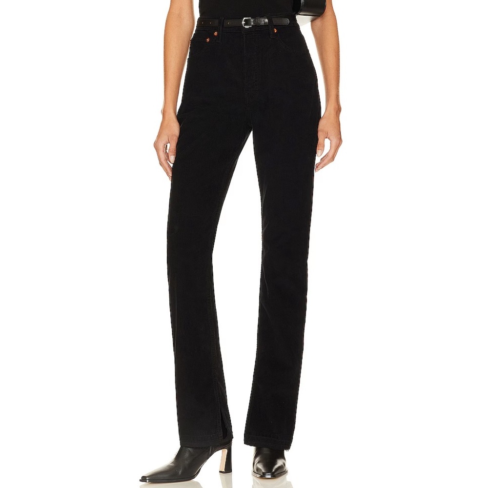 Re/Done Black 70s High Rise Skinny Boot Size 26